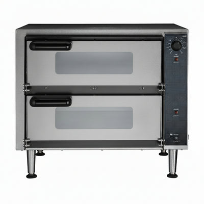 Pizza Oven with Independent Double-Deck & 14" Pizza Deck