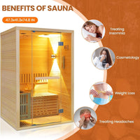 Steam Sauna 2-3 Person Traditional Sauna with 3KW/240V Stove Heater