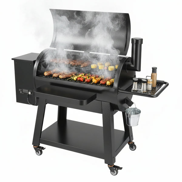 Portable Charcoal Grill Propane Gas Grills with Cover and Cart Heavy Duty Iron BBQ Grill for Outdoor Cooking Barbecue