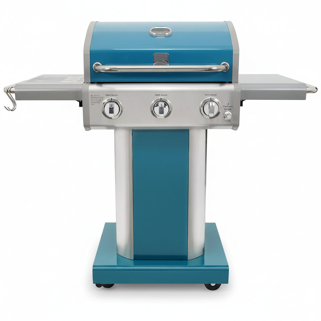 3-Burner Outdoor BBQ Grill | Liquid Propane Barbecue Gas Grill Bundle with Grill Cover